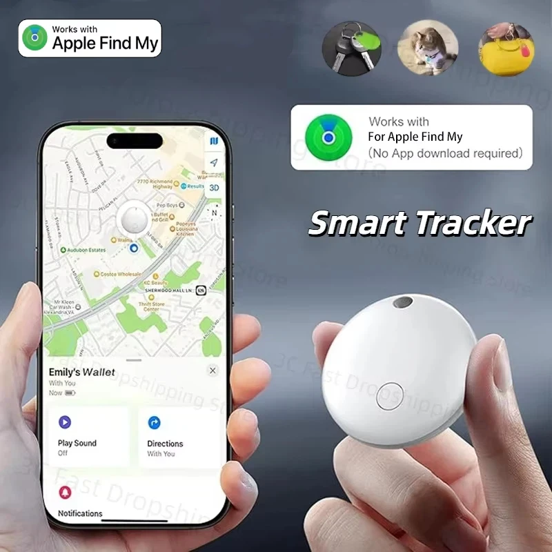 New Mini Smart Air Tag For IOS Work With Apple Find My GPS Device Global Positioning Smart Tracker For Key Bag Car Wallet