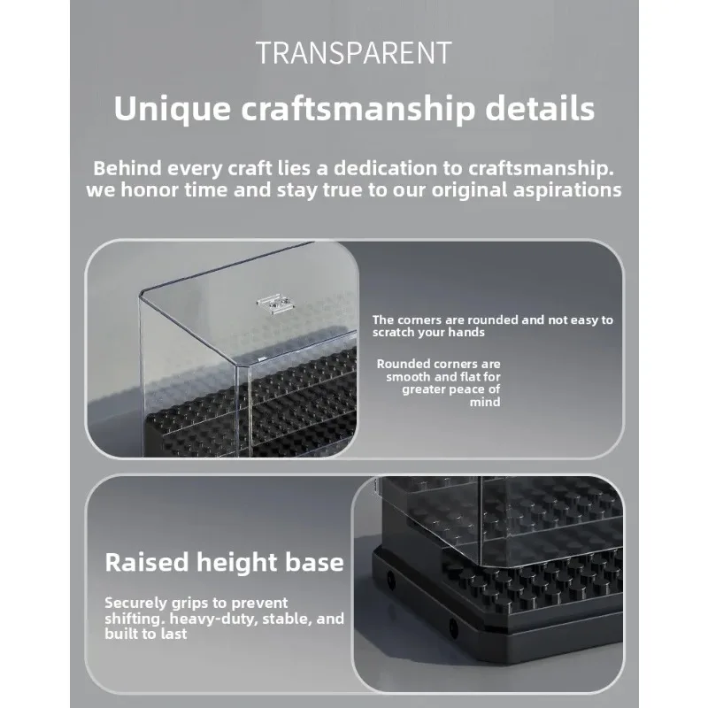 Compatible with Lego small particle building block doll display box rack acrylic board ornaments storage box transparent display view 5