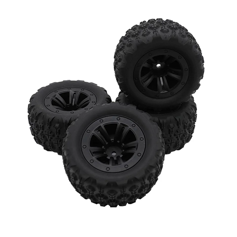 4 Pneus En Caoutchouc 88mm – 12mm Hexagonaux – Pour Scy 16101/16102/16103, MJX, Hyper Go 1/14 1/16