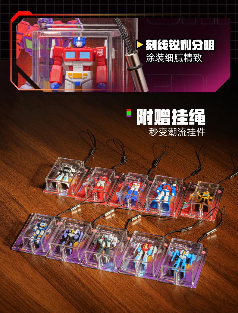 Retro Transformers Kartenfigur G1 Miniatur-Replik Optimus Prime Mini-Blisterverpackung Bumblebee Auto-Anhänger Dekoration Spielzeug – Detail 4