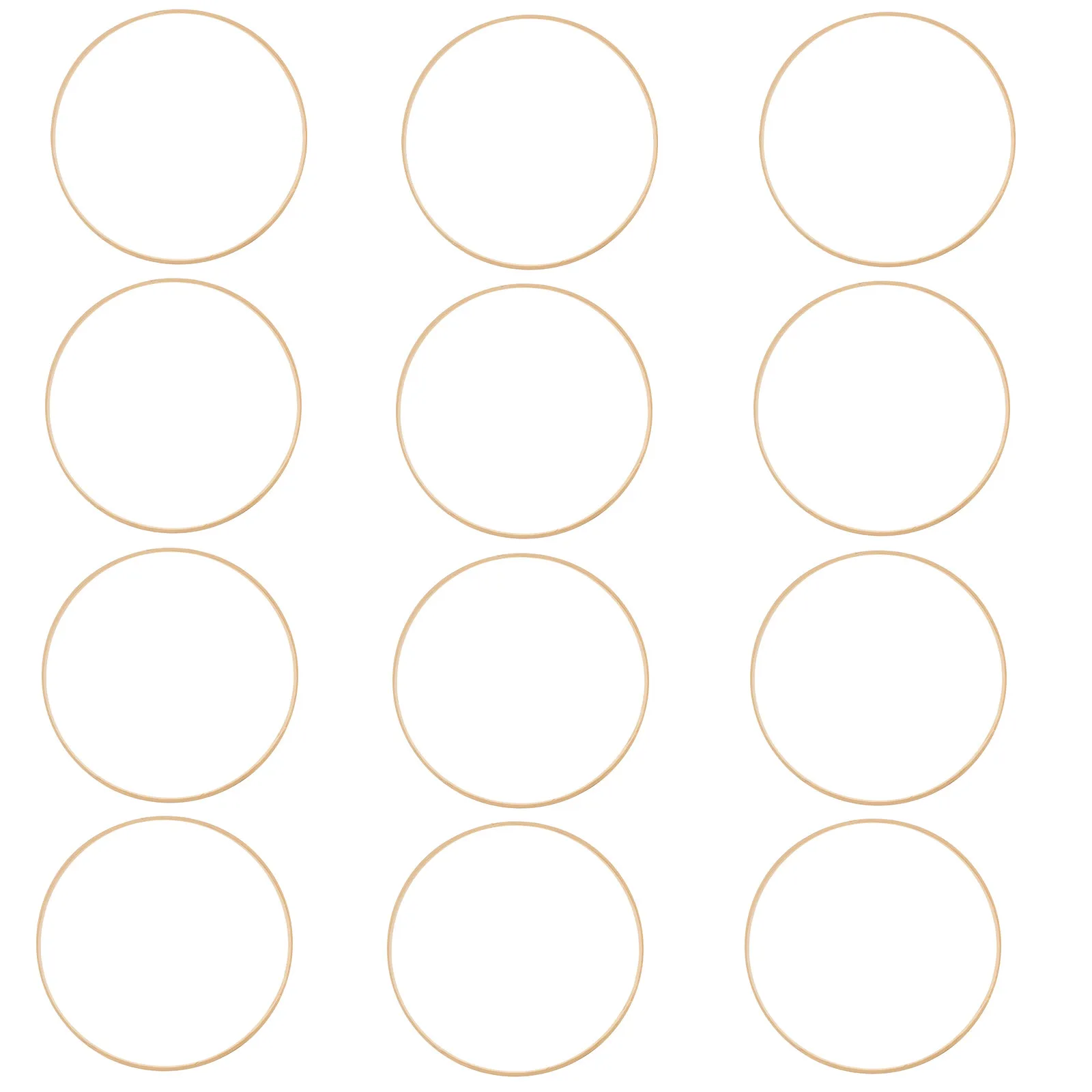 12Pcs Dream Catcher Bamboo Rings 23Cm DIY Craft Supplies Round Frames for Handcraft Windchimes Wall Hanging Home Decor