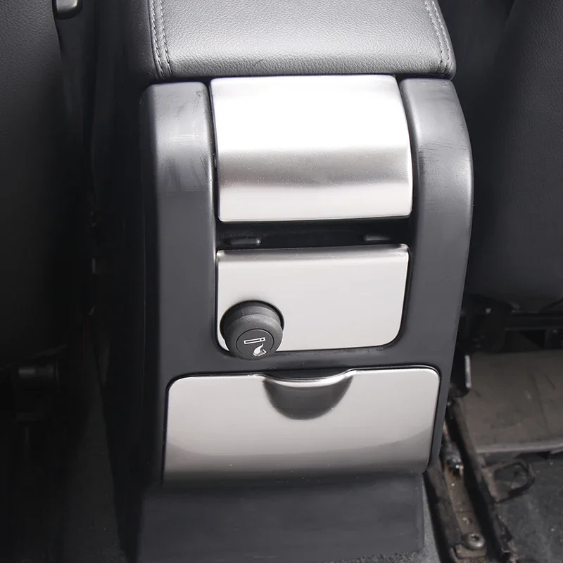 Car Rear Armrest Box Panel Decoration Sticker Trim For Volvo XC60 S60 V60 2010-19 Ashtray Cigarette lighter Modified Decals