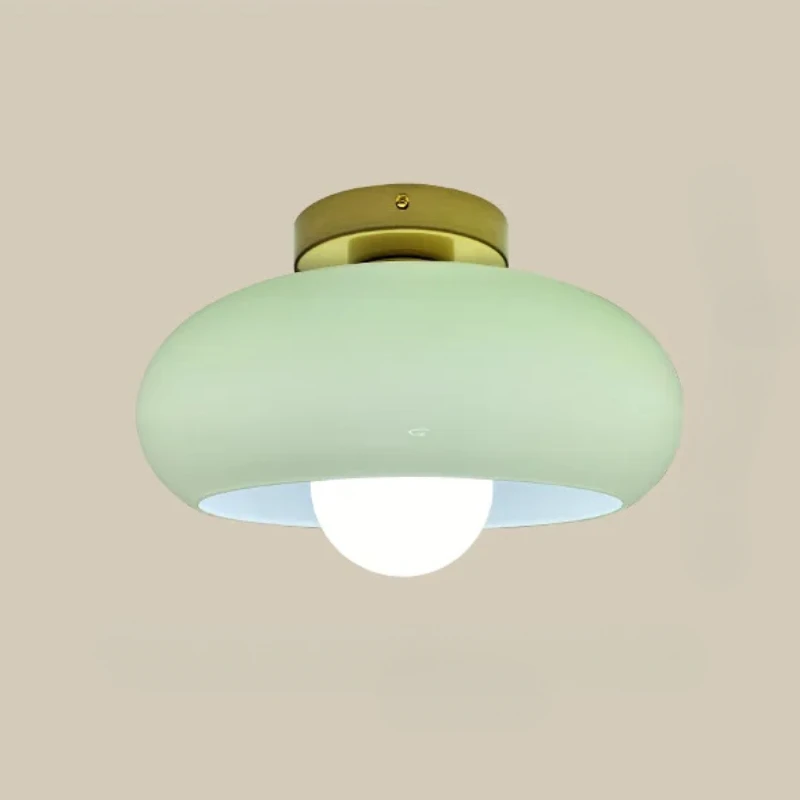 

E27 Нефритовое Цветное Стекло Хлеб Потолочные Светильники Спальня Декор Спальни Современный Домашний Декор Коридор Столовая Кабинет Потолочное Освещение