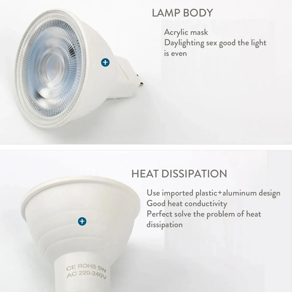 Imagem -05 - Refletor Led Cob Super Brilhante Regulável Lâmpada Downlight E12 E14 E27 B22 B15 Gu10 Mr16 Gu5.3 7w 220v 110v Pcs