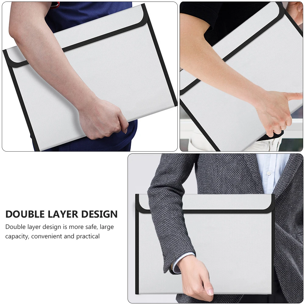 

Waterproof and Fireproof File Bag Office Safety Security Documents Bags Storage