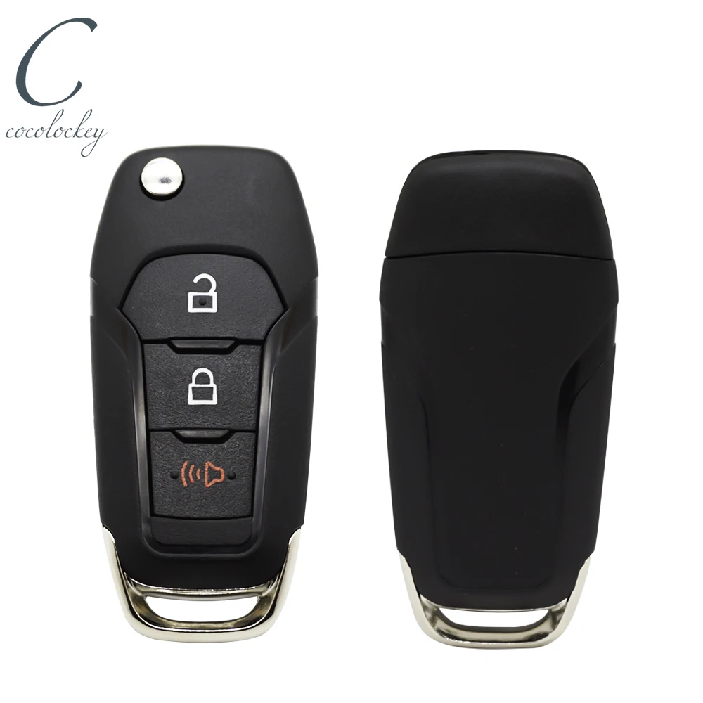 

Cocolockey 3 кнопки откидной корпус ключа автомобиля для Ford 2015-2020 F150 F250 F350 удаленные складные ключи необрезанные HU101 замена 2 шт./лот