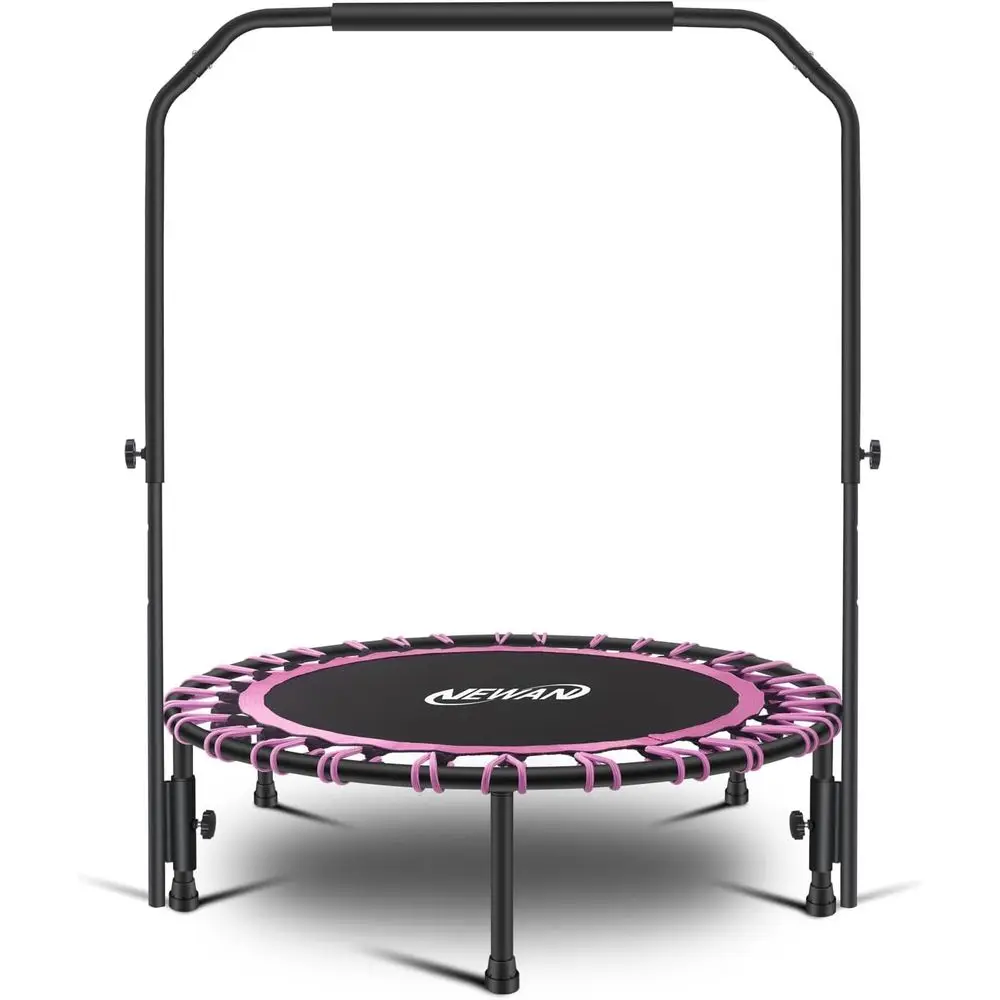 

40-дюймовый бесшумный мини-тренажер Tpoline с регулируемой ручкой, батут-тренажер для кардиотренировок и прыжков для взрослых - Max Li