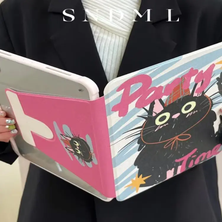 arte-de-grafite-coreana-gato-360-°-capa-rotativa-para-ipad-pro-13-11ª-geracao-m5-m4-129-a16-10-8-7-9ª-10ª-geracao-air-11-m2-m3-mini-tablet