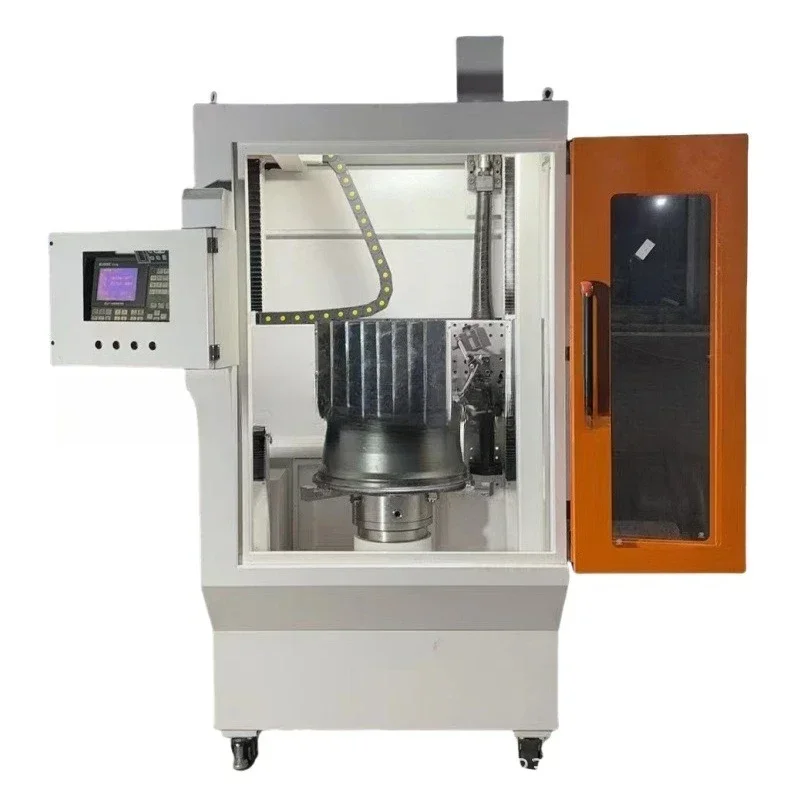Automatic vertical car wheel hub wire drawing machine numerical control aluminum alloy steel ring refurbishment repair
