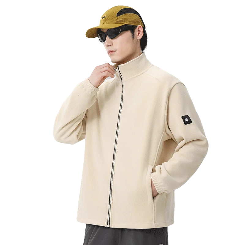 

Минималистичная толстовка на молнии: флис с изображением графена и легким теплым краем ​ XS-4XLОсенне-зимняя теплая куртка, свободное пальто для пар