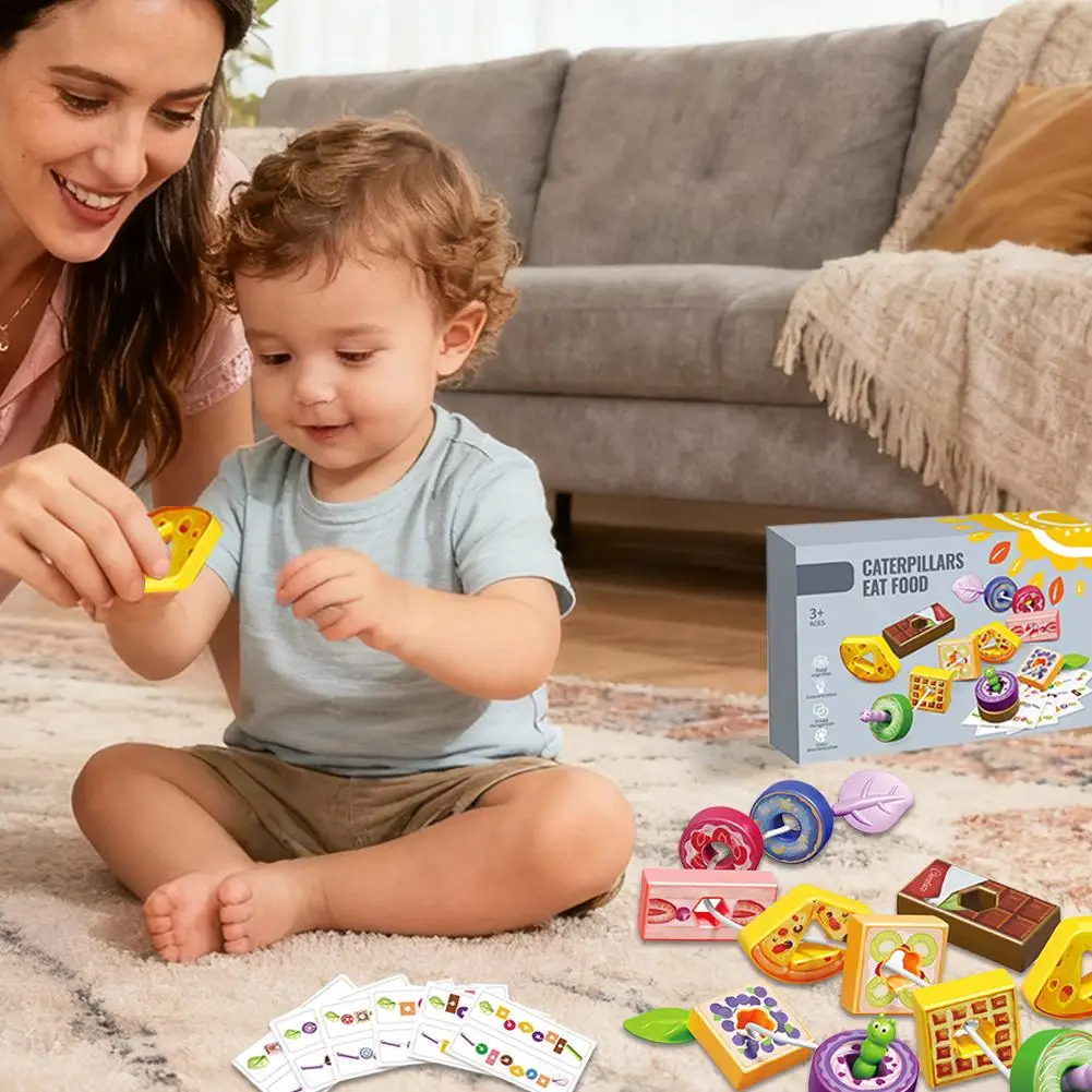 Baby Toys Shape Color Sorter, Fruits Lacing Beads for Early Learning Fine Motor Skills Training, Birthday Gifts 1-3 Years Old