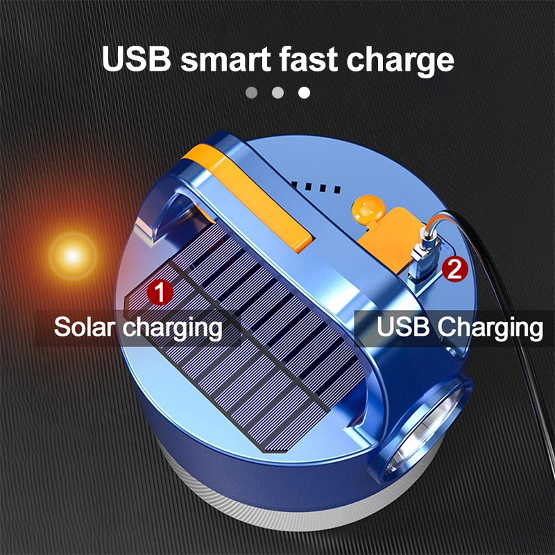 Imagem -04 - Led Solar Camping Light Controle Remoto Luzes de Emergência Carregamento Impermeável Lâmpada de Tenda Lanternas Portáteis para Exterior Caminhadas Churrasco