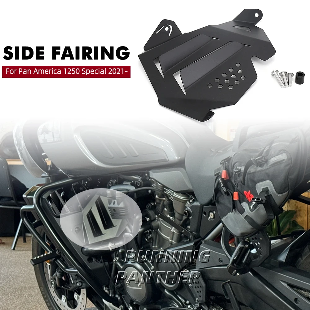 

Motorcycle Accessories FOR Pan America 1250 / 1250S / Special RA1250 PA 1250 2021- Side Fairing Left CNC Aluminum Ignition Guard
