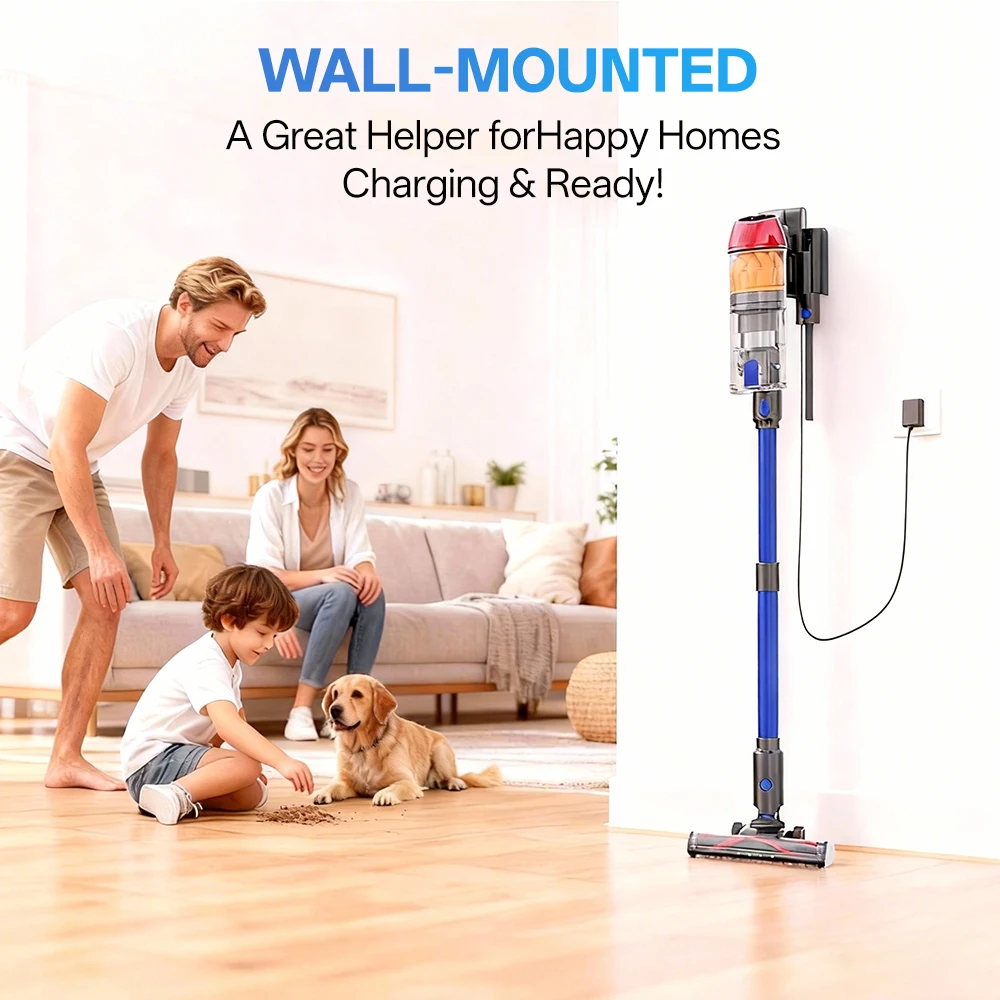 COTIAR R11 Akku-Staubsauger für zu Hause, 500 W 50 kPa Saugleistung, leichter Staubsauger, 60 Minuten Laufzeit, LED-Anzeige, 3 HEPA-Filter – Detail 15