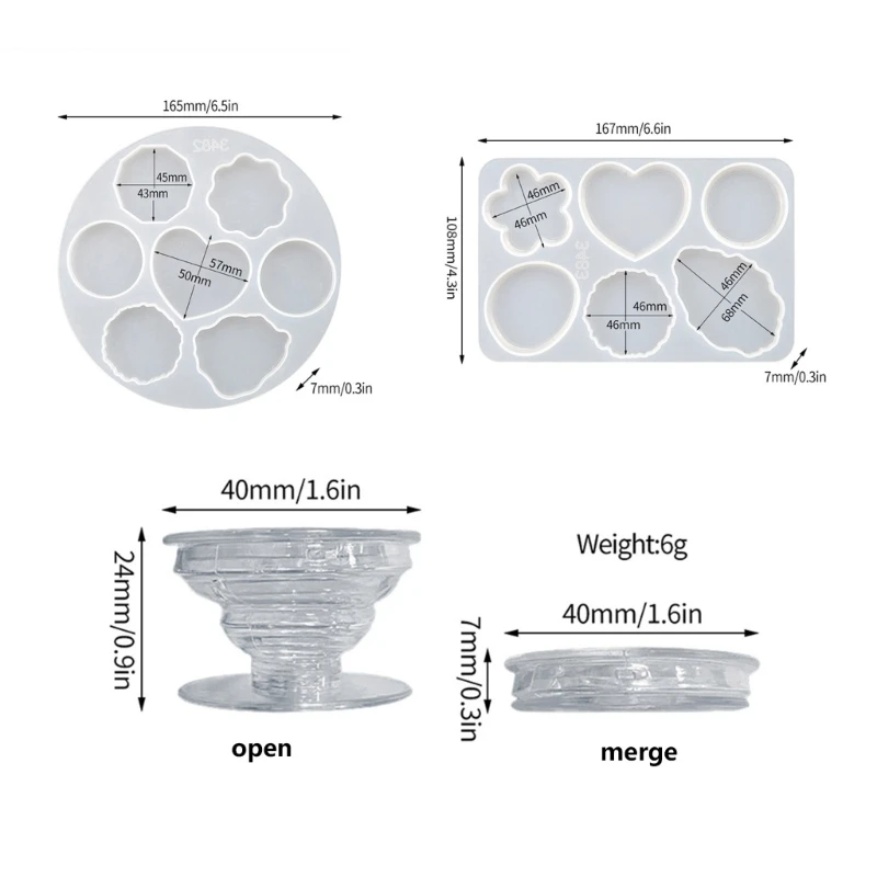 Phone Handle Mold with Bracket Suitable for Crafts Phone Holder Jewelry Making