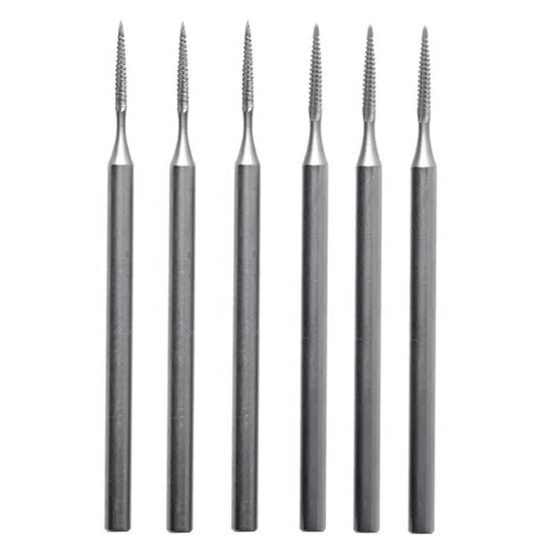 6Pcs Jewelry Cone Cut Burr - 3/32In Shank Long Cone Tapered Cut Burs Jewelry Engraving Bits Lapidary Tools (010/012)