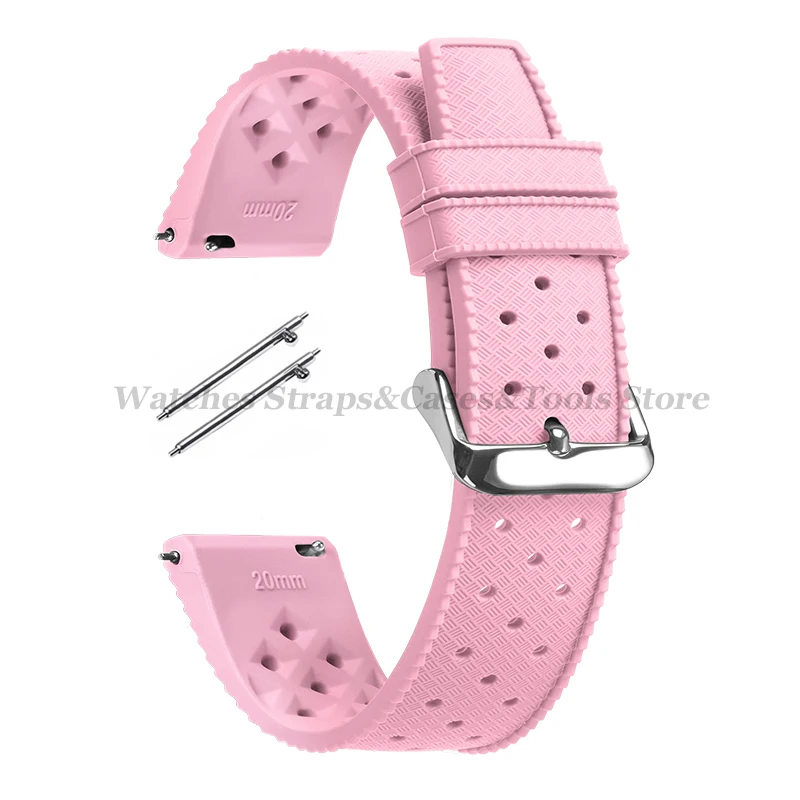 Tropisches Silikon-Uhrenarmband, Schnellverschlussarmband, 18 mm, 20 mm, 22 mm, für Oris für Seiko für Citizen, Gummi-Tropic-Smartwatch-Armbänder