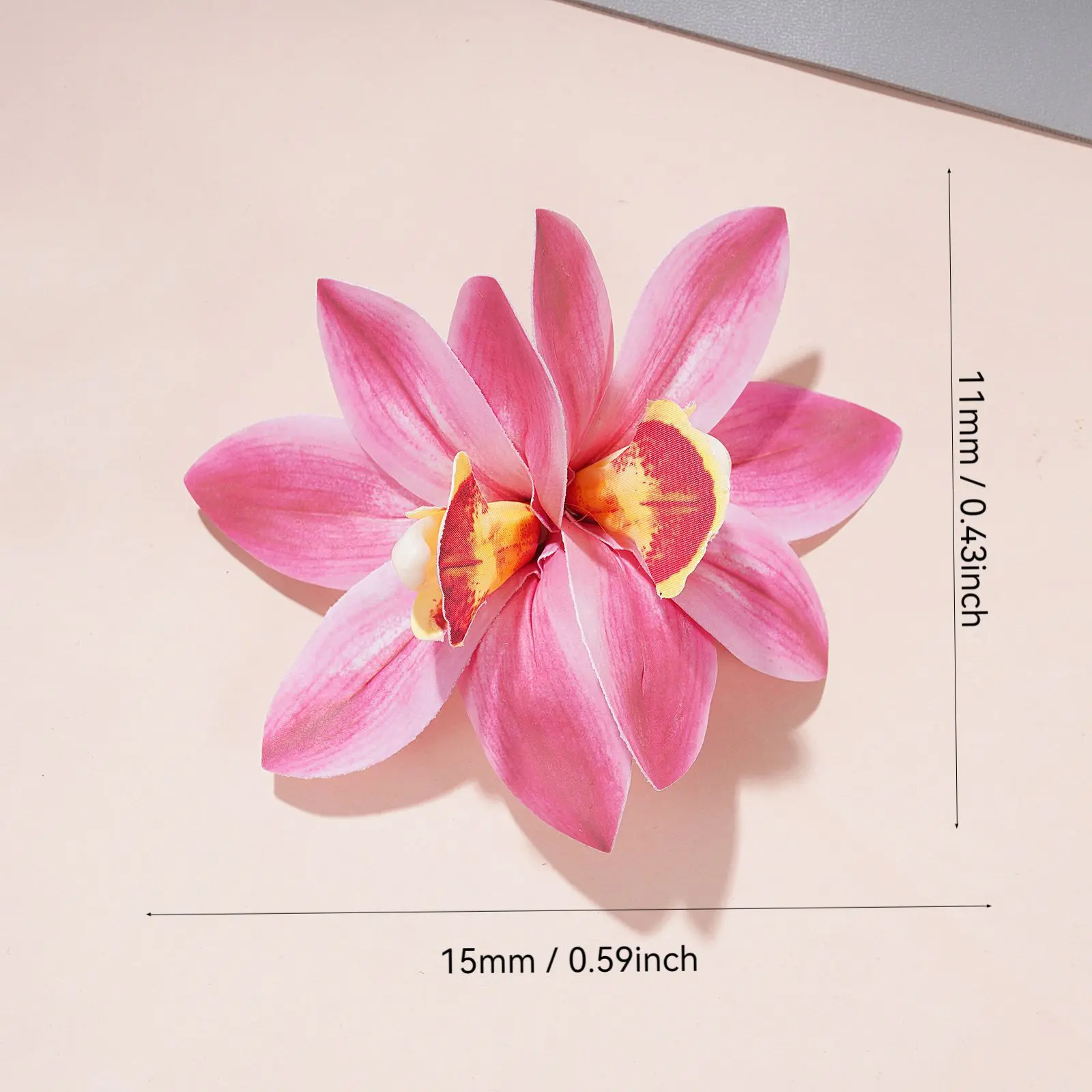 New Bohemian Orchid Flowers Hair Clips Small Hairpin Bridal Barrette Beach Wedding Flower Women Holiday Hair Accessories view 6