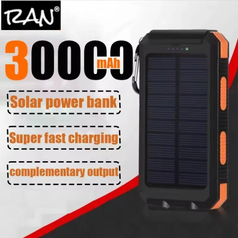 

200000mAh Solar Power Bank Waterproof Mobile Power Large Capacity Power Bank Fast Charging Battery For iPhone Samsung Xiaomi