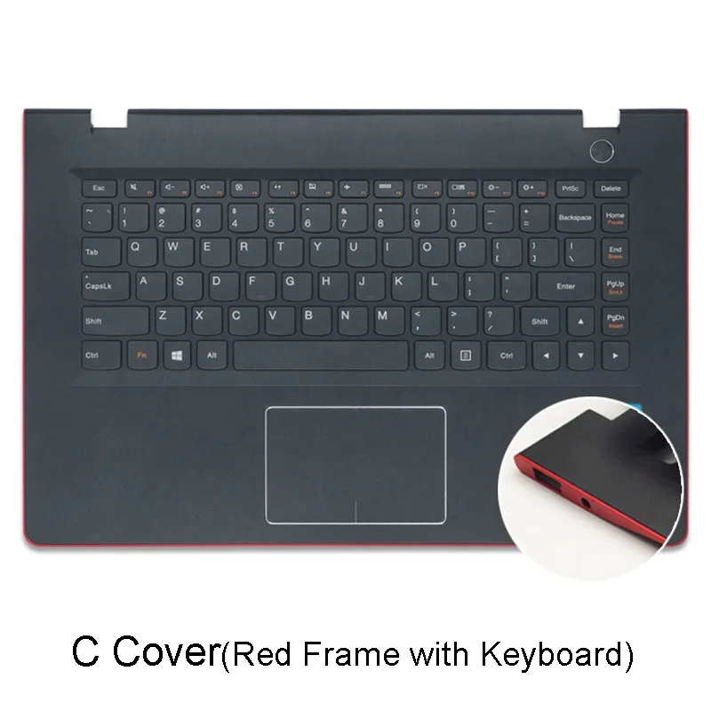 Novo para lenovo ideapad 700s-14 700s-14isk portátil lcd voltar capa palmrest com teclado superior inferior caso vermelho quadro de ouro