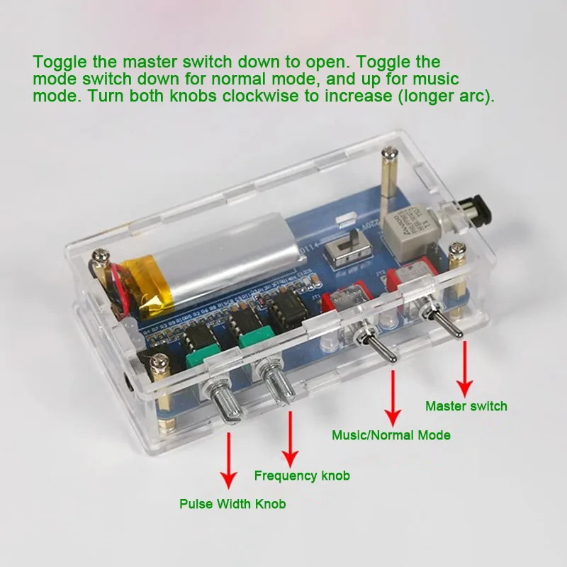 AC110-240V SSTC Music Tesla Coil DIY Finished High Frequency Generator 250W Arc Length 20cm