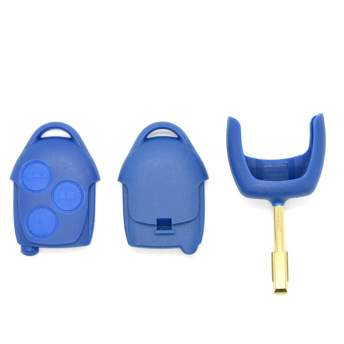 Sunshine-carcasa para llave de coche, funda para mando a distancia, carcasa de llave ABS de 3 botones para Ford Transit MK7 2006 - 2014, piezas