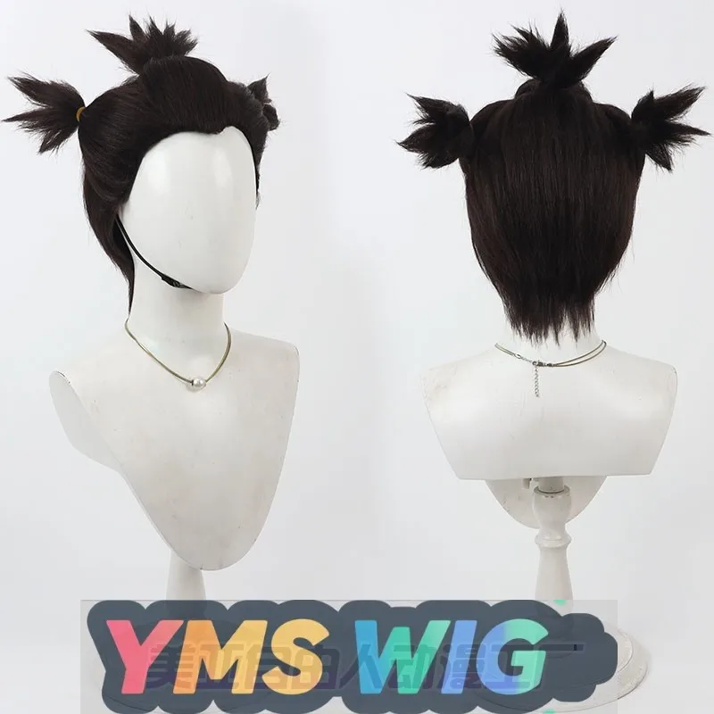 

[ YMS WIG ]Nezha Ao Bing Shen Gongbao Younger Brother Cosplay Wig, Cornrows Widow's Peak Three Braids Brown