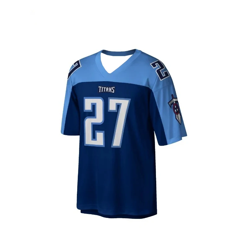 2025 New Men's Tennessee Titans Traditional Jersey Sports Comfortable Breathable Sweat-absorbing T-shirt Competition Top