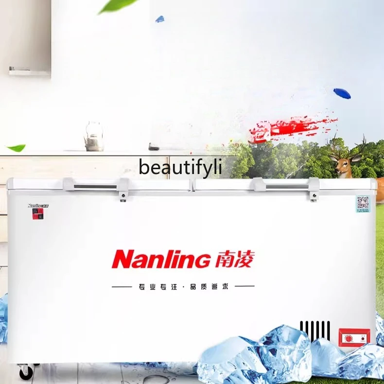 A61 Freezer Horizontal power-saving air-cooled refrigerated freezer Supermarket quick-frozen fresh meat cabinet