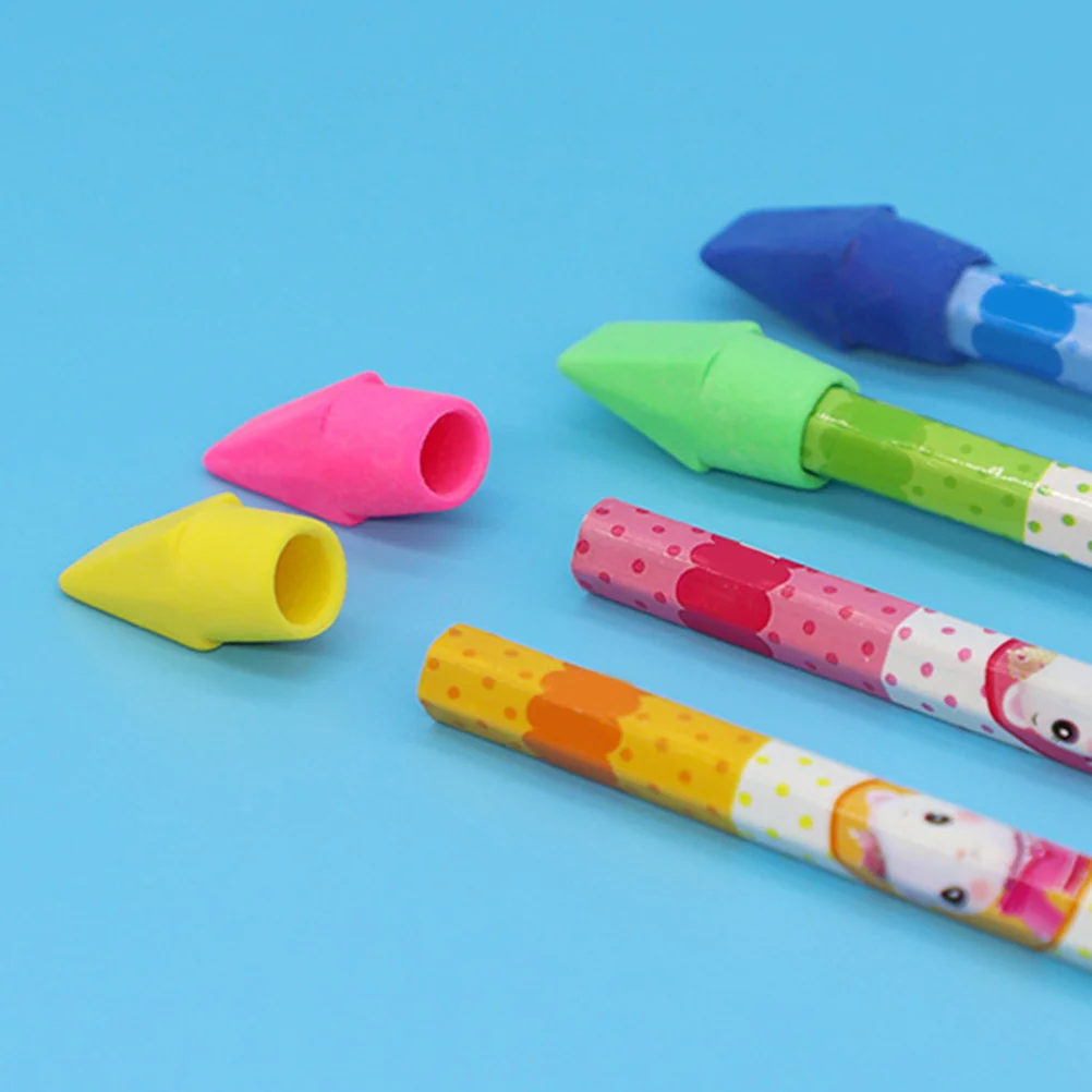 

30 шт., портативные ластики для карандашей, милые резиновые колпачки для защиты удлинителя карандашей, аксессуары для рисования, оптовая упаковка