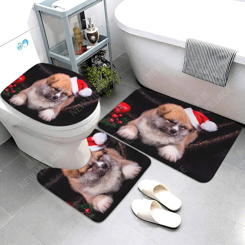 home bathroom floor mats Christmas animals Bath Foot mat modern bathroom accessories rug Toilet mat Bathtub anti-slip carpet