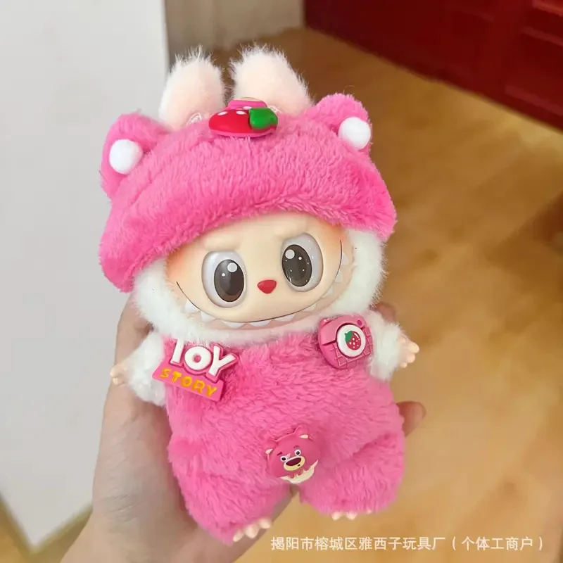 

2025 New Products for Labubu Clothes Trendy Velcro 17cm Doll Cute Dress up Casual Set Skirts Plush Toy Clothes
