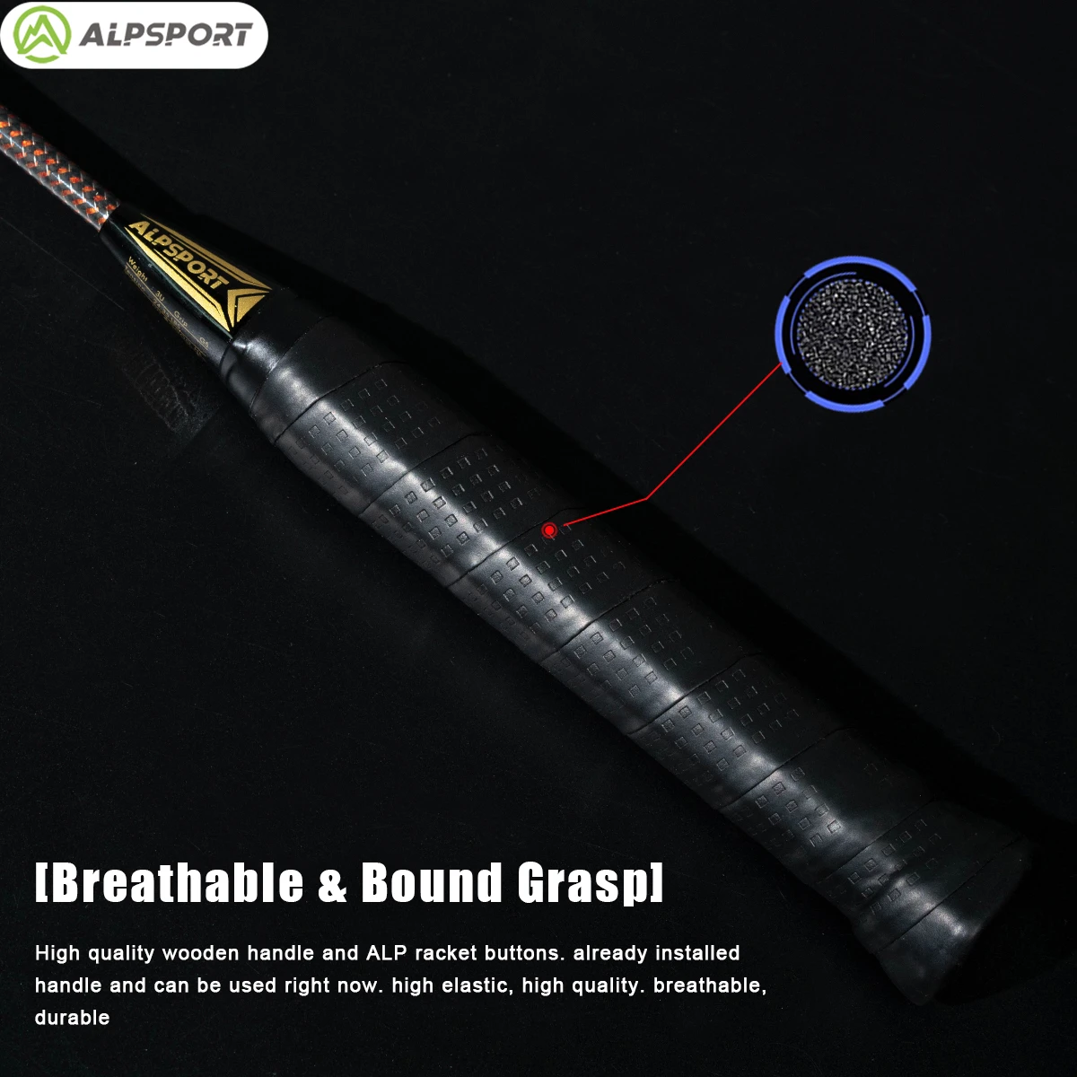 ALP K1 3U Offensive badminton racket Made of T800 high-hardness carbon yarn fiber and tungsten alloy Super offensive and durable