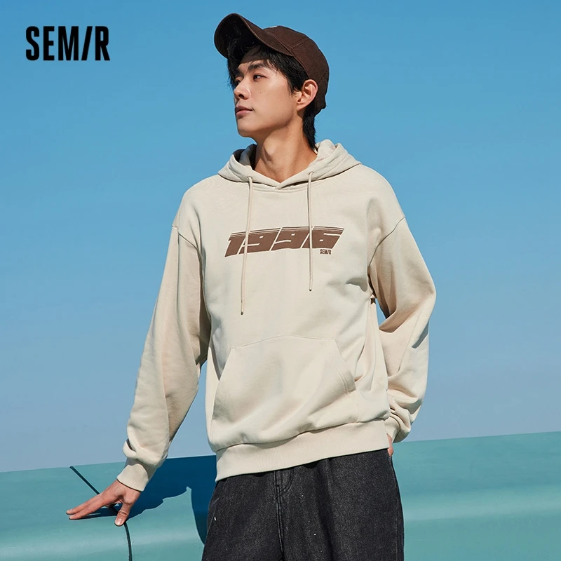 Semir Sweatshirt Men New 2023 Spring National Color Loose Hooded Couple'S Hoodies For Man