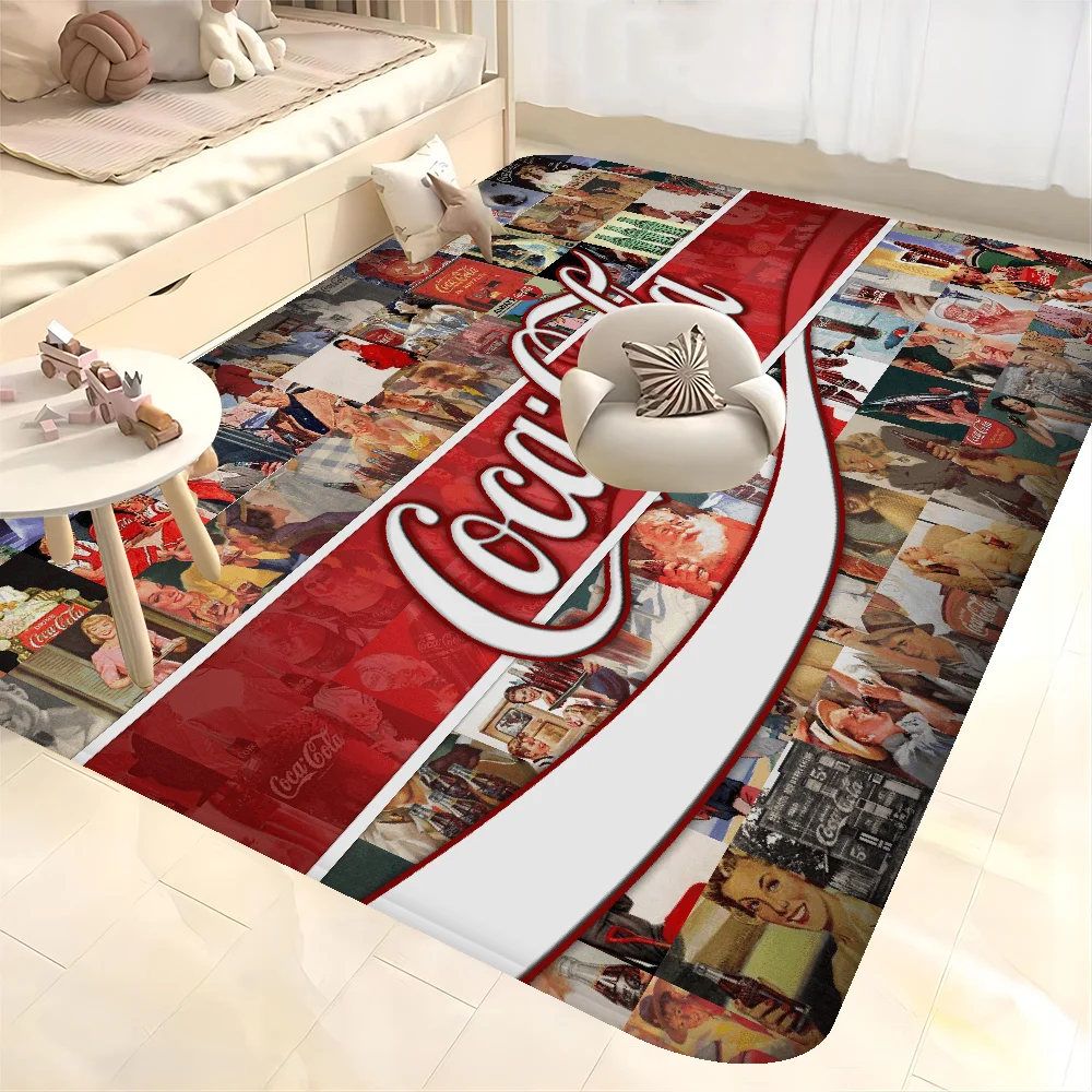 C-COCAS-COLAS Hallway Carpet Retro Multiple Choice Living Room Kitchen Rug Non-Slip Welcome Rug