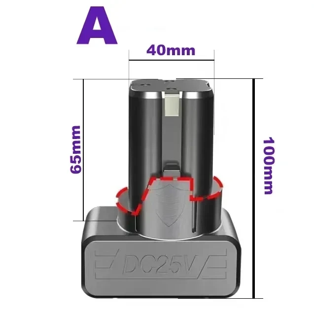 100% New 25V Li-ion Battery for Cordless Drill Electric Screwdriver Power Tool Replacement Battery