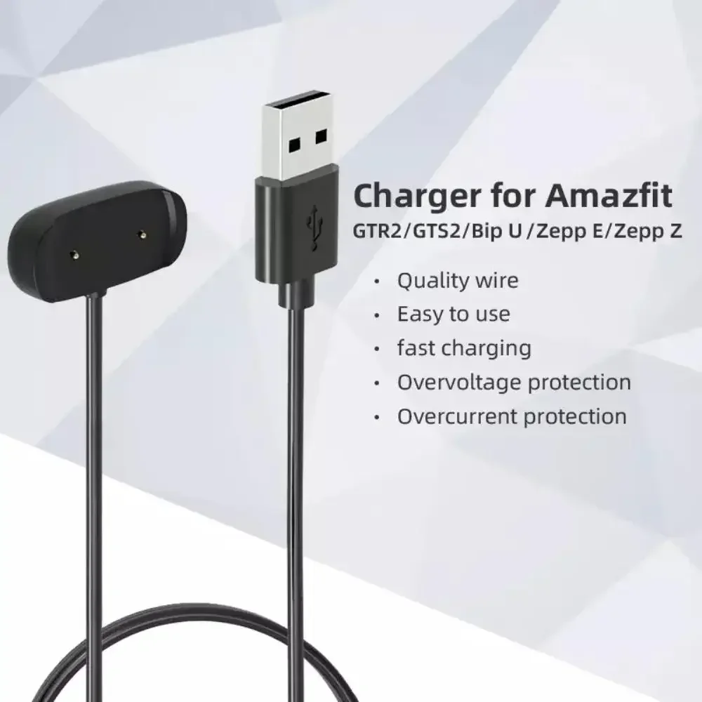 

For Amazfit GTR2 Charging Cable Smartwatch Dock Charger Adapter USB Charging Cable Cord For Amazfit GTS 2 Mini Zepp E Bip U Pro