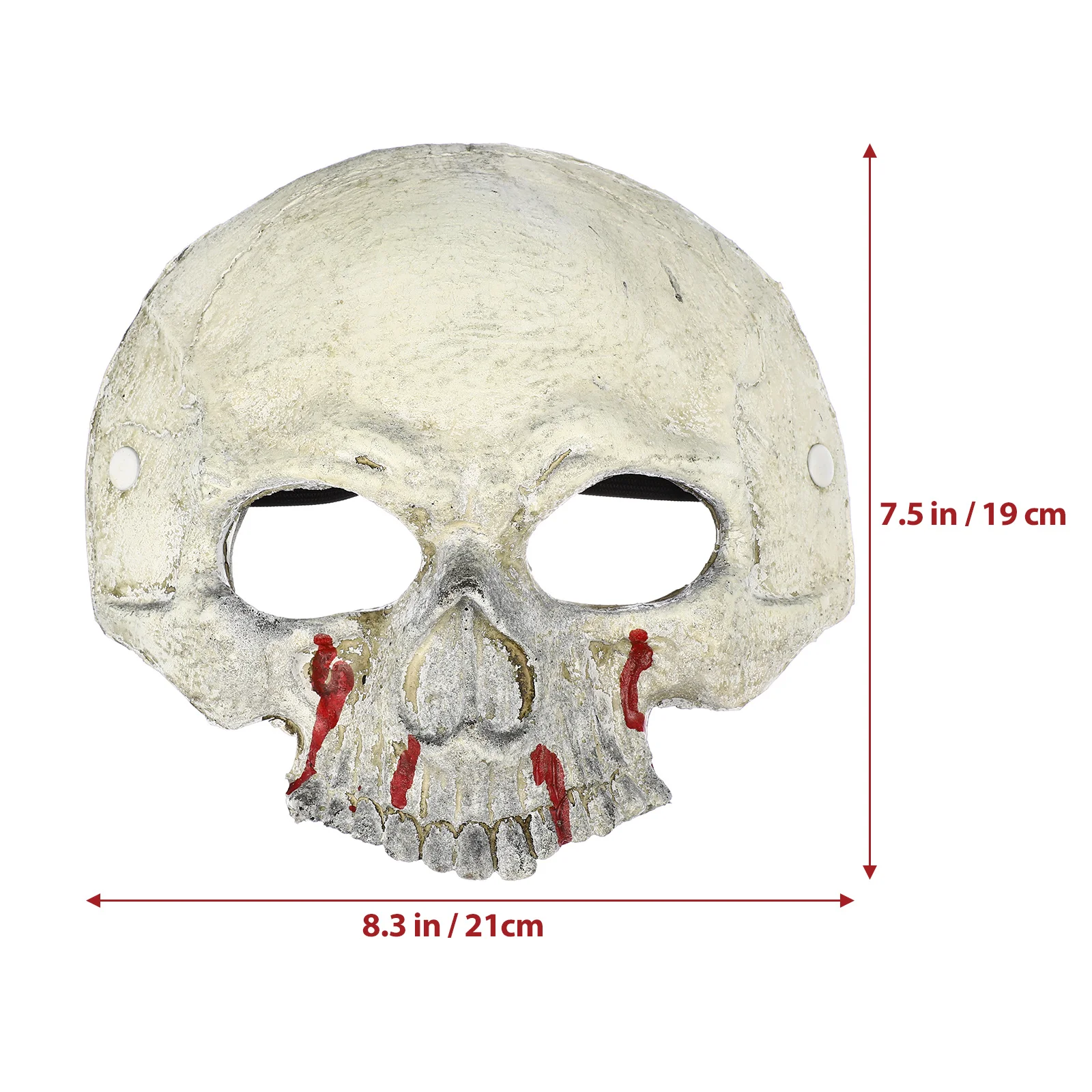 Skull Shape Blood Pattern Mask Half Face Halloween Costume Lightweight Scary Mask Horror Decoration Halloween Decorations