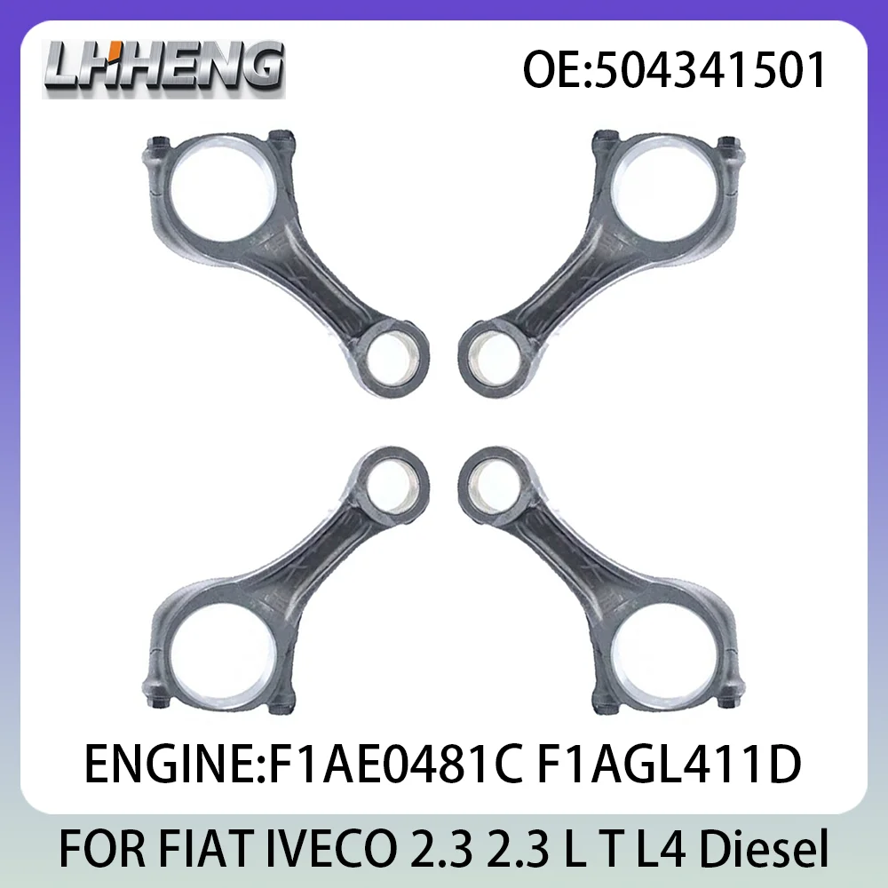 4PCS Biella Con Rod Nuovo Set Per FIAT DUCATO IVECO DAILY 2.3L 2.3 L T L4 Diesel 01-14 F1AE0481C F1AGL411D F1AGL411M 504341501