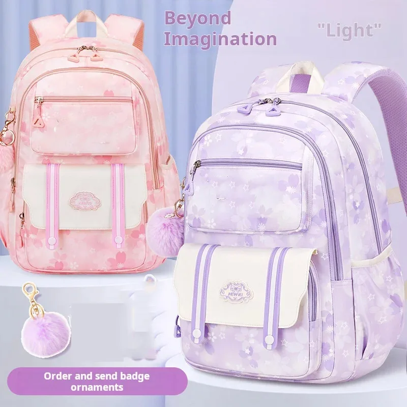 

Girl Children Backpack School Bag Back Pack Pink For Kid Child Teenage Schoolbag Primary Kawaii Cute Waterproof Little Class Kit