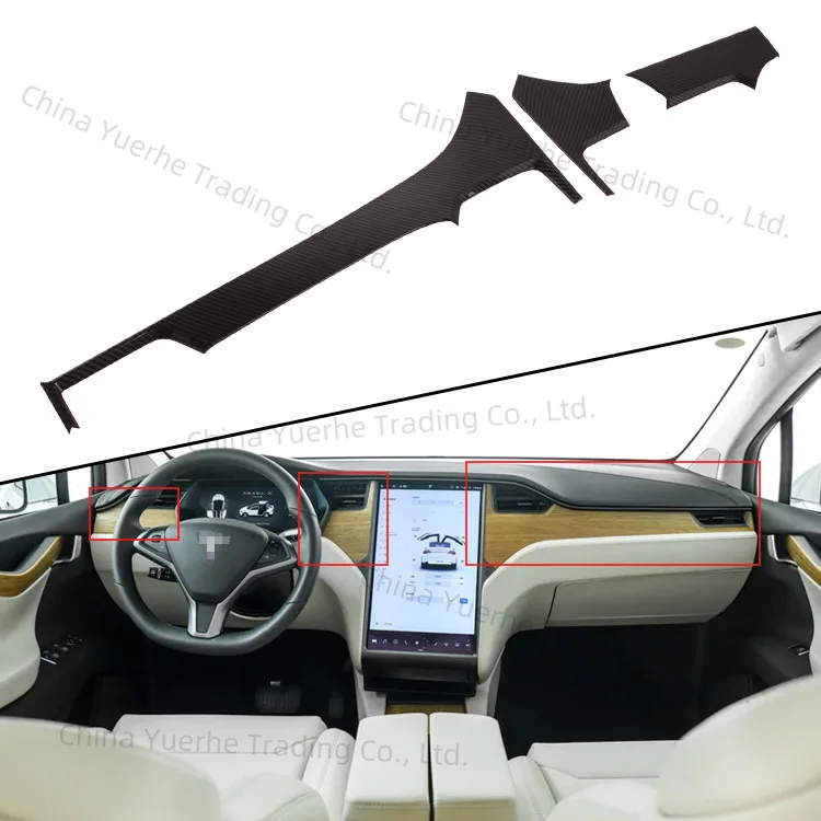 

Подходит для Tesla MODELS/X, аксессуары для модификации центрального управления, яркая полоса центрального управления приборной панели Tesla