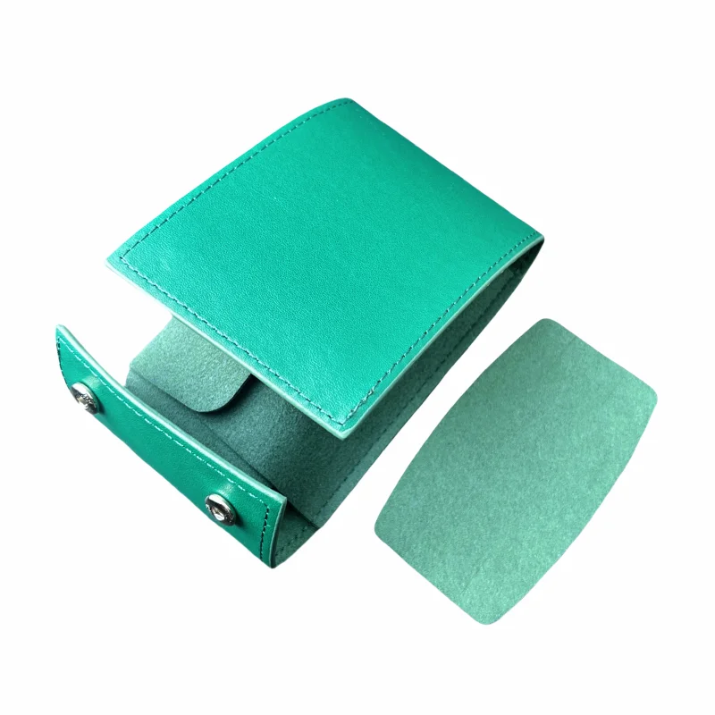 Wholesale PaRilk 1 Bits Green Travel PU Leather Bag or Paper Wooden Watch Storage Box with Custom Display Jewelry Case Packaging