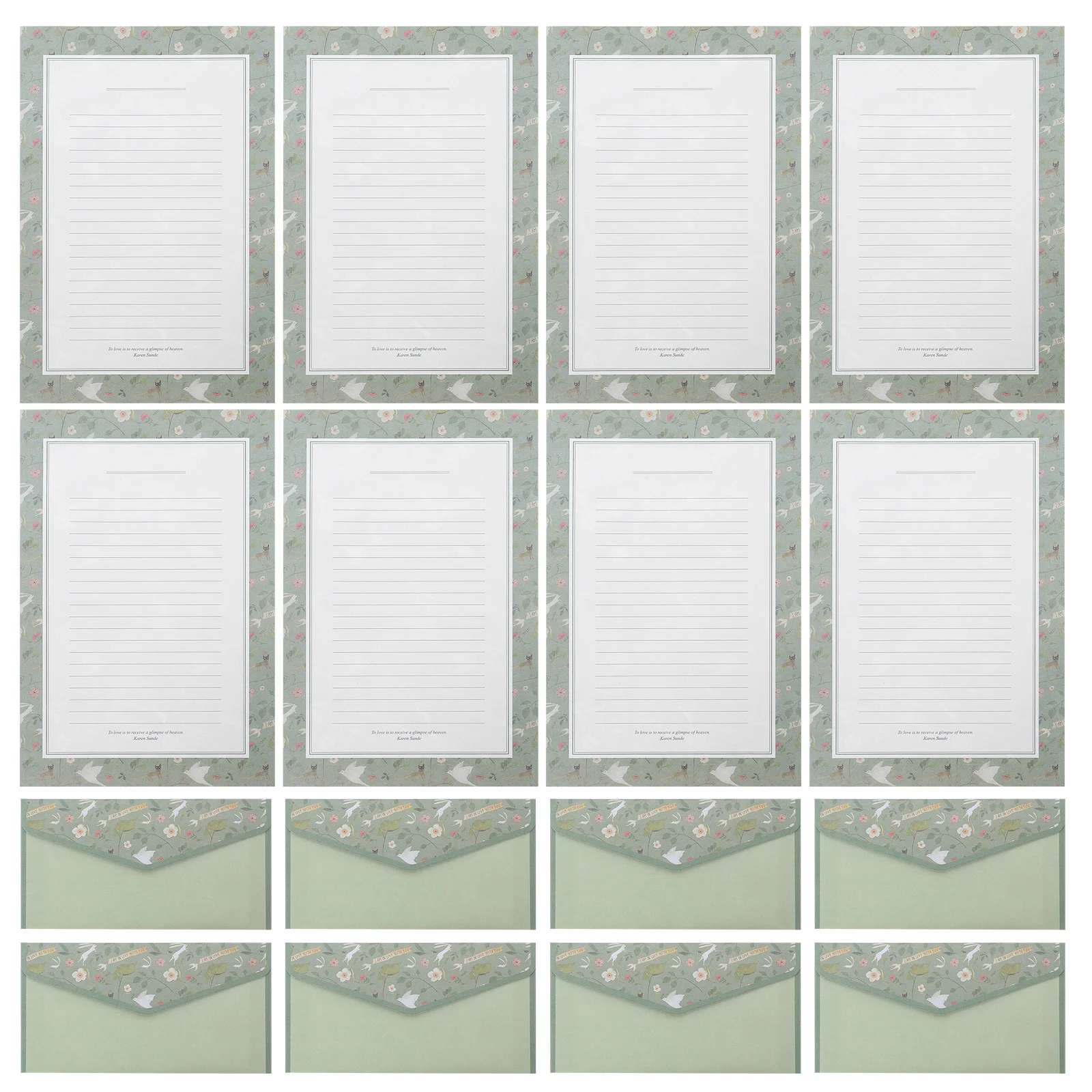 

Набор ретро-канцелярии: бумага для письма в линейку, конверты, элегантные письменные принадлежности для свадьбы, девичника, личных записей