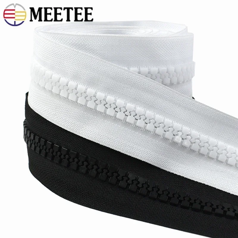 1-6 م م ميتي 10 #   سحاب من الراتنج مع مزلقات مزدوجة لخياطة الخيام الخارجية بسحاب قفل مجموعات إصلاح الملحقات DIY