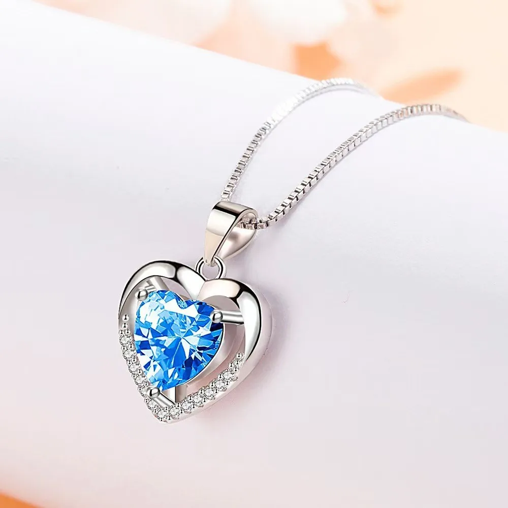 925 Sterling Silver 18k Gold Plated Necklace Single Sparkling Zircon Clavicle Chain for Women Wedding Jewelry collares