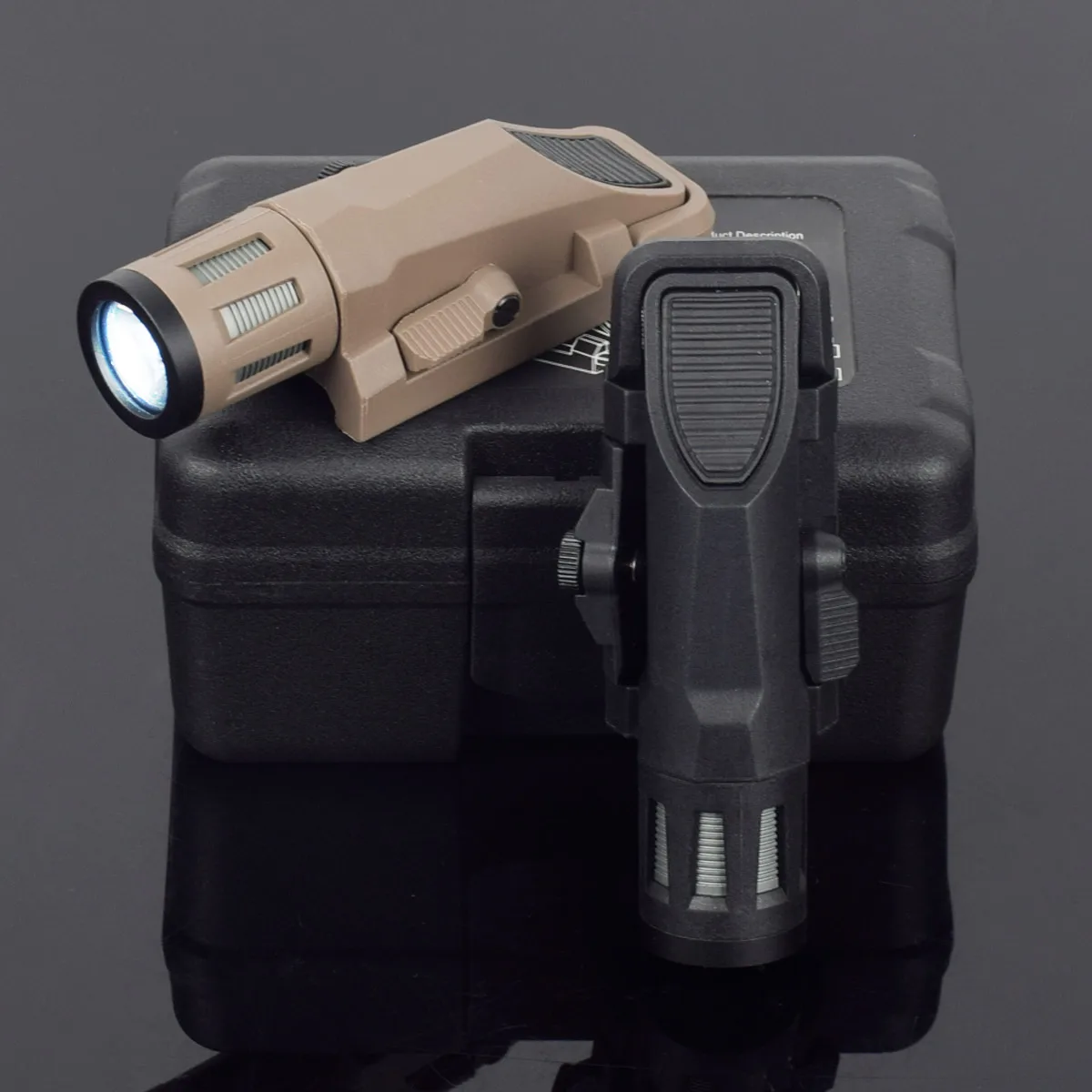 INFORCE WML APL LED Stroboskop-Taktiklampe Lang / Kurz Nylon Passend für 20mm Schiene Helmlampe für Glock 17 Airsoft Jagd-Taschenlampe – Detail 1