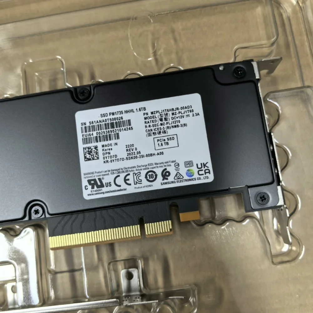 جديد وأصلي لهاتف سامسونج PM1735 1.6T 3.2T 6.4T HHHL PCIE4.0 بطاقة AIC Enterprise Solid State SSD