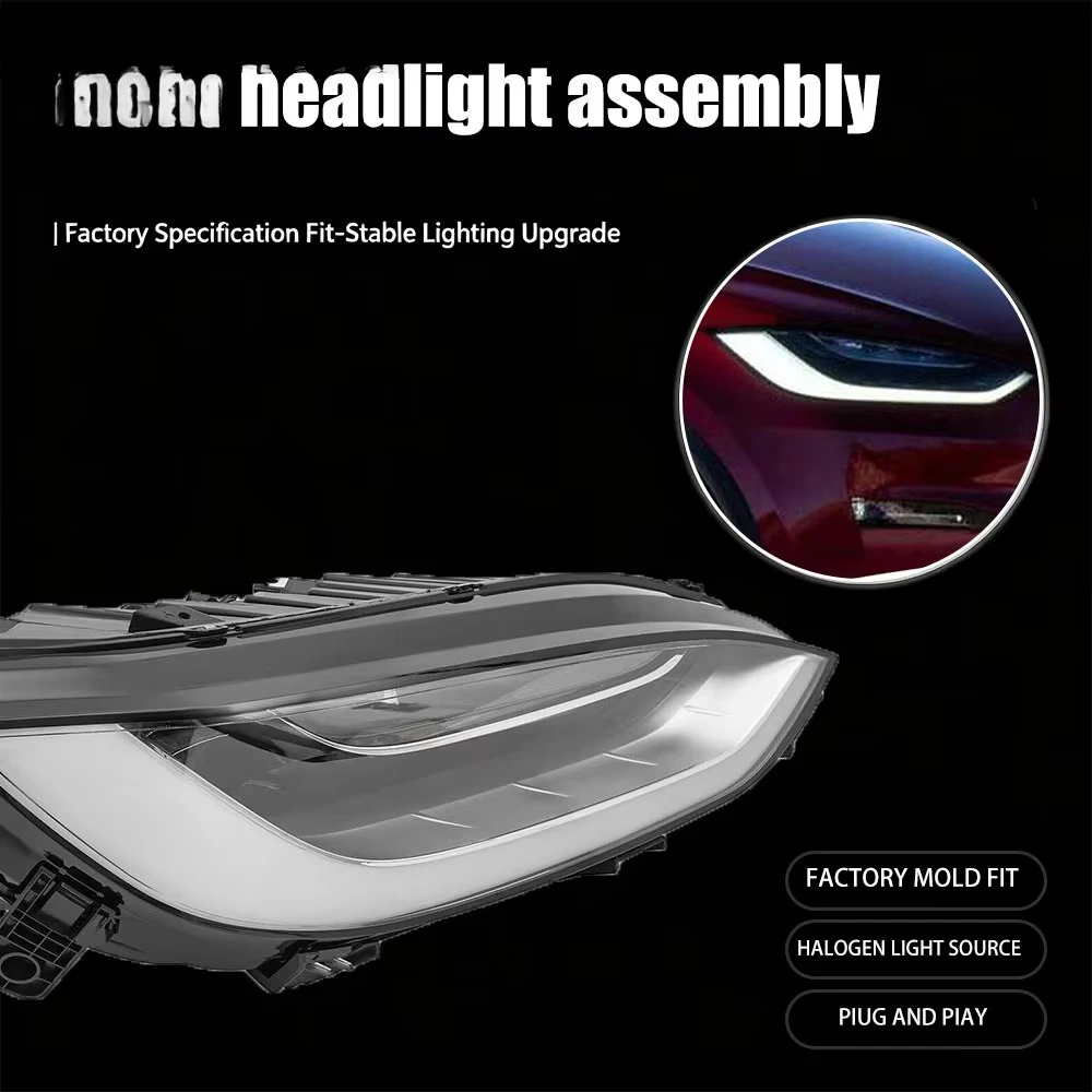 REDFIRE Car Front LED Headlight Assembly OE 1034314 1034315 12V 6000K New Fit Model X 2015-2023 Spare Part