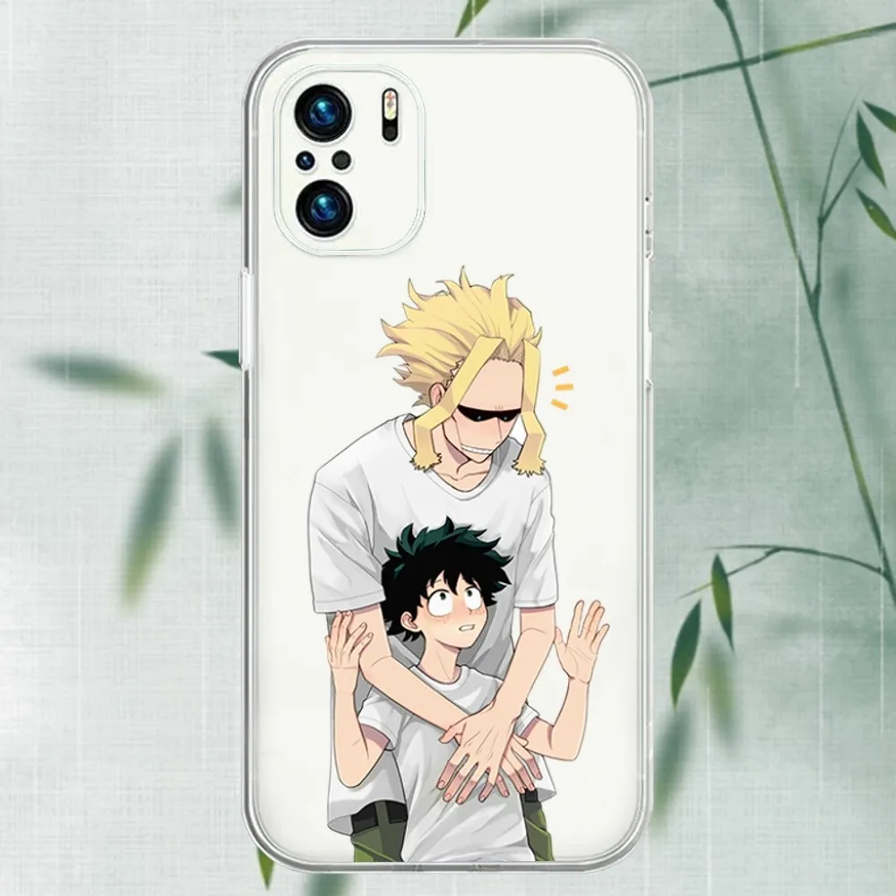 Funda de teléfono transparente My Hero Academia All Might Toshinori Yagi para Xiaomi 11 Redmi Note 11 5G 8T 9A 10T Note8Pro Note9 12