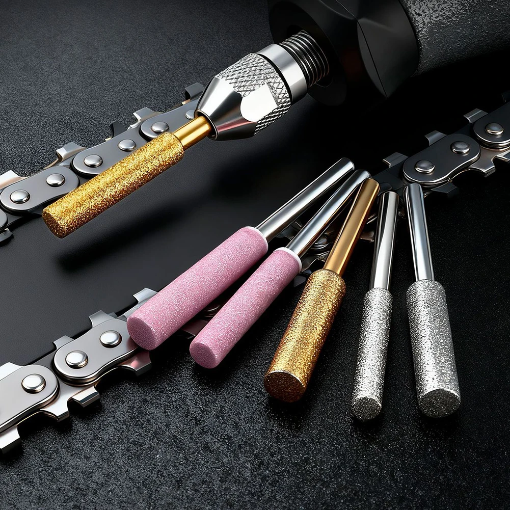 30Pcs Pink Diamond Grinding Heads Tools For Chainsaw  Electric Grinder Bits Electric Rotary Tool Bits Set With Storage Box